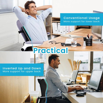 LUMBREST DriveEase™ Lumbar Cushion – Memory Foam Support - black waist / L