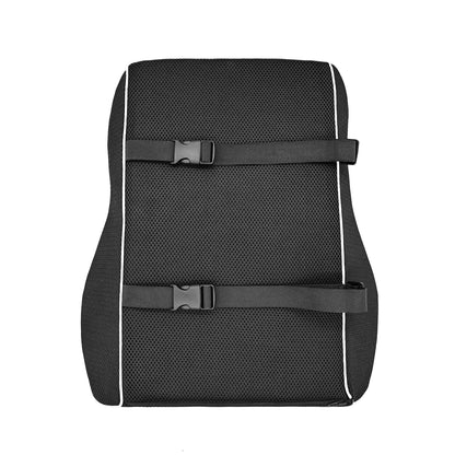 LUMBREST DriveEase™ Lumbar Cushion – Memory Foam Support - black waist / L