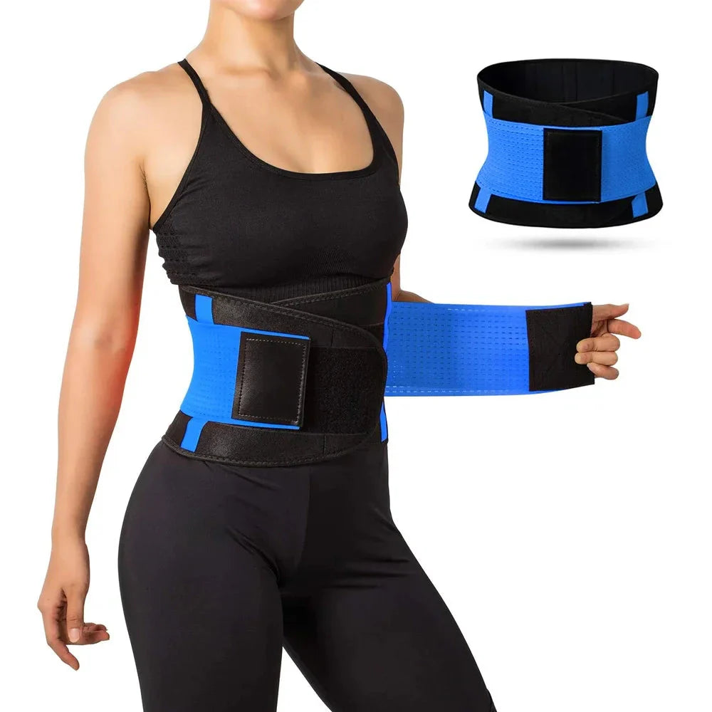 LUMBREST FlexSupport™ Belt – Lightweight Breathable Lumbar Support - Blue / M