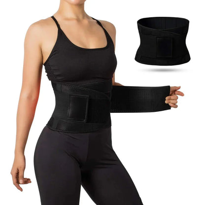 LUMBREST FlexSupport™ Belt – Lightweight Breathable Lumbar Support - Black / M