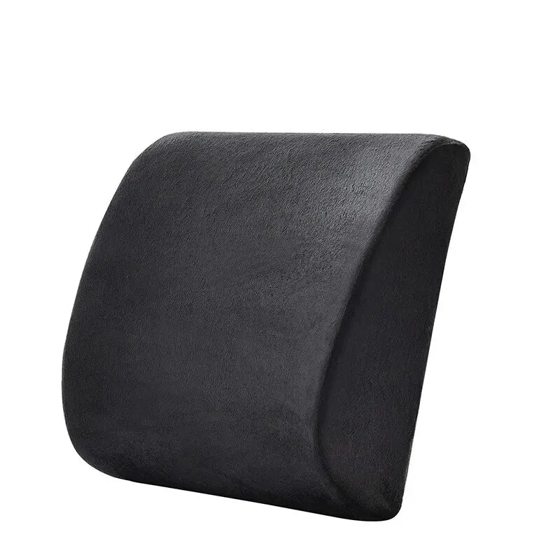 LUMBREST OfficeEase™ Cushion – Memory Foam Lumbar Support - Black / 32x30cm