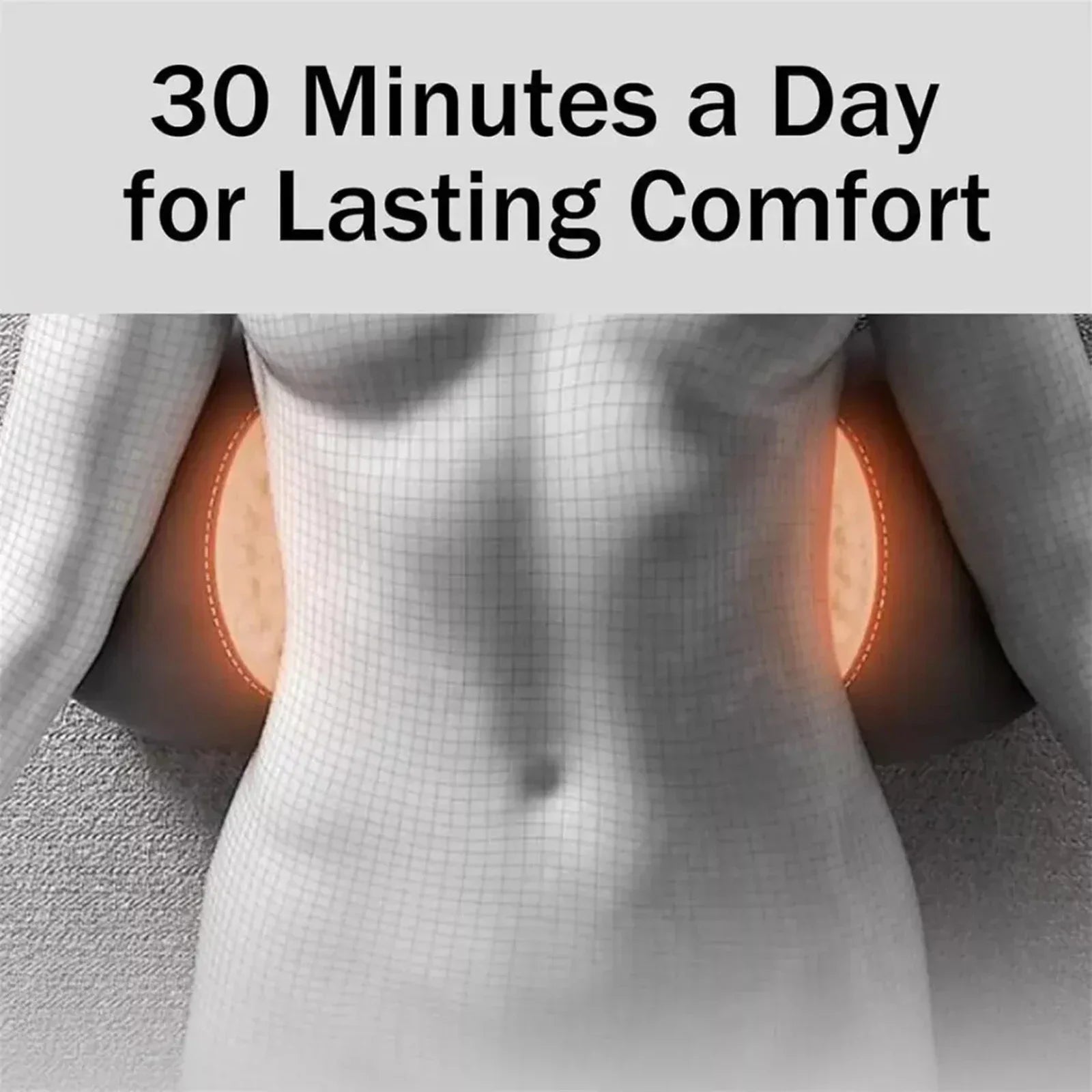 LUMBREST RelaxCore™ Pillow – Adjustable Lumbar Support with Heat - Light Grey