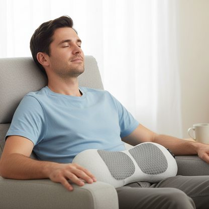 LUMBREST RelaxCore™ Pillow – Adjustable Lumbar Support with Heat - Light Grey