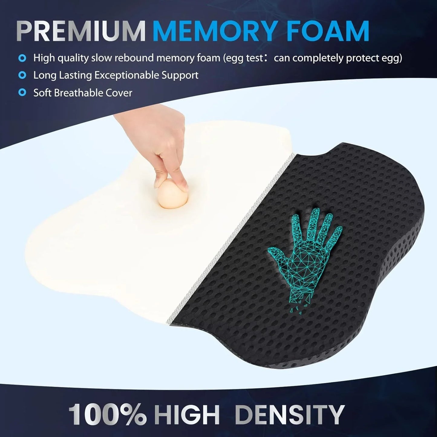 LUMBREST SitComfort™ Cushion – Memory Foam Seat Support