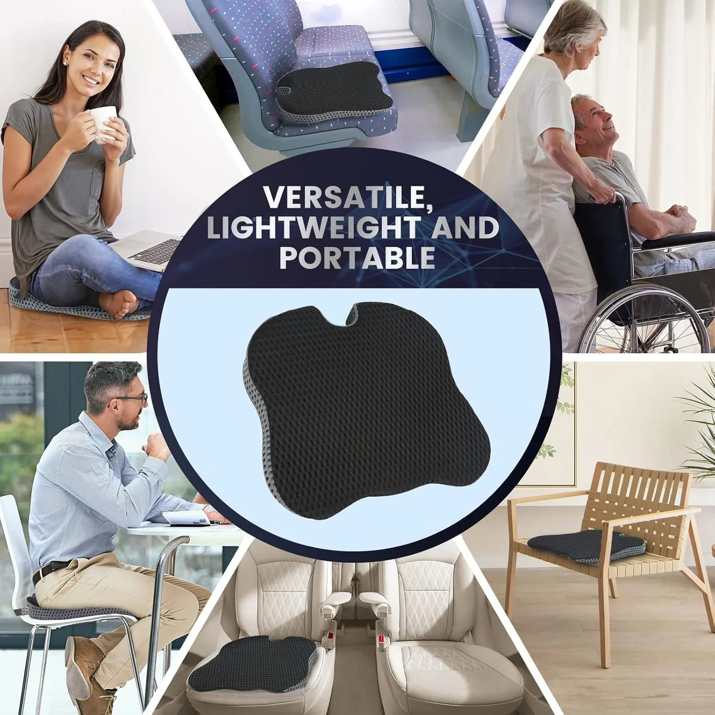 LUMBREST SitComfort™ Cushion – Memory Foam Seat Support