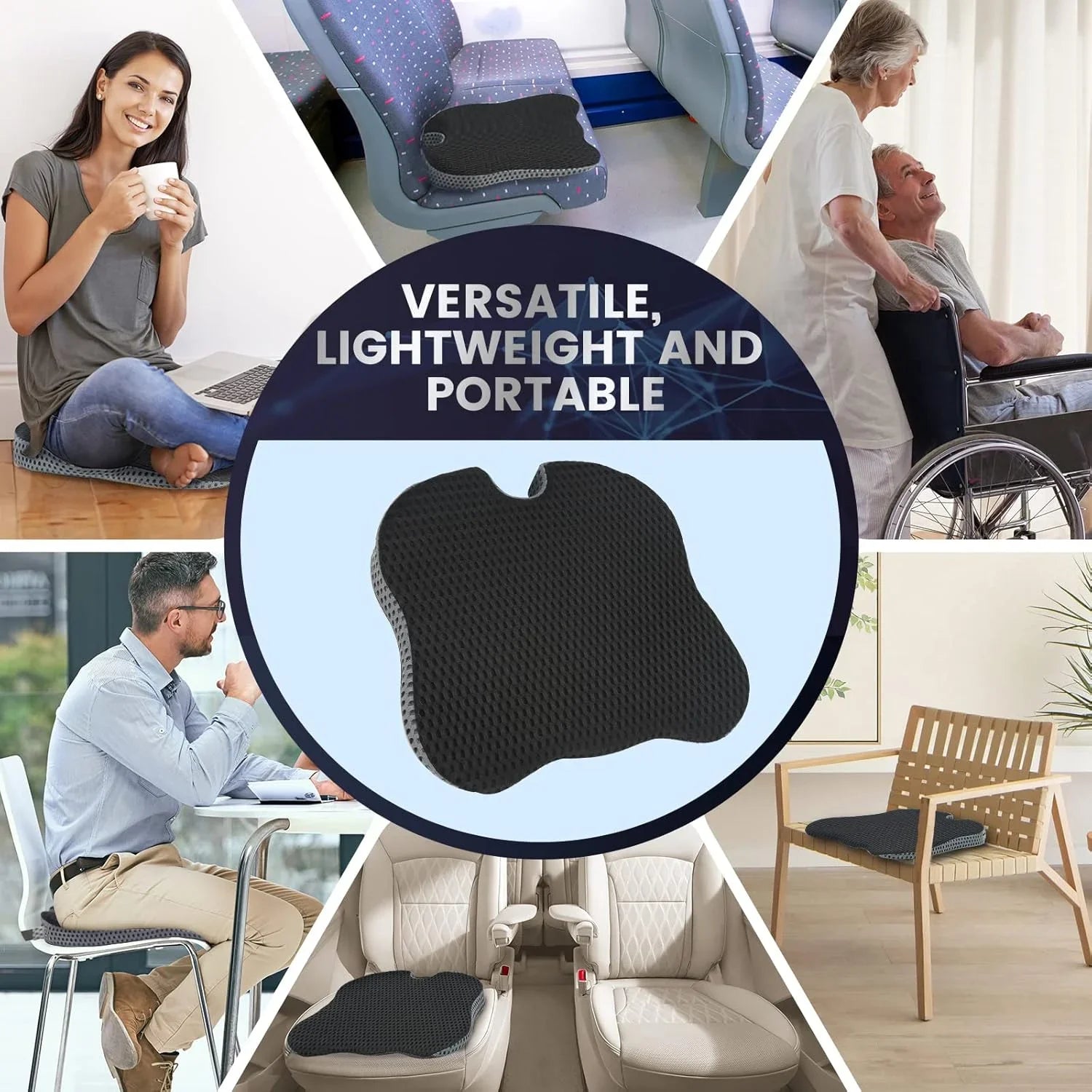 LUMBREST SitComfort™ Cushion – Memory Foam Seat Support